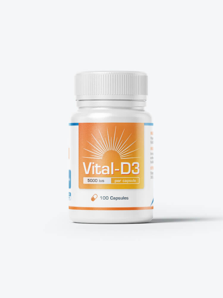 Vital D3-5000 ius, 100 Capsules